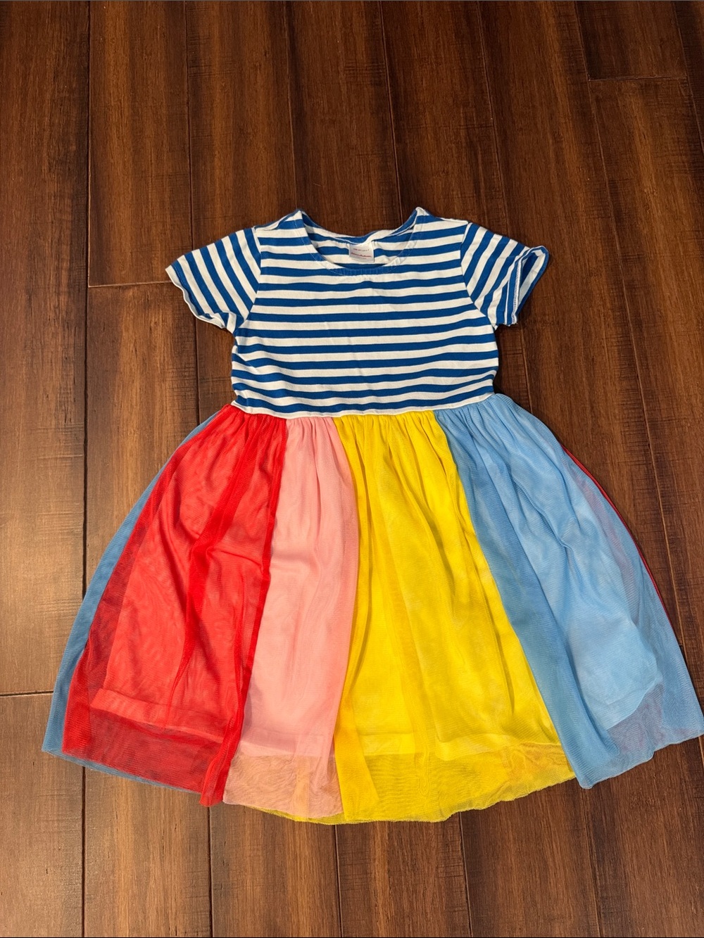 Hanna Andersson Blue White Striped Top Multi‑Color Skirt Dress
